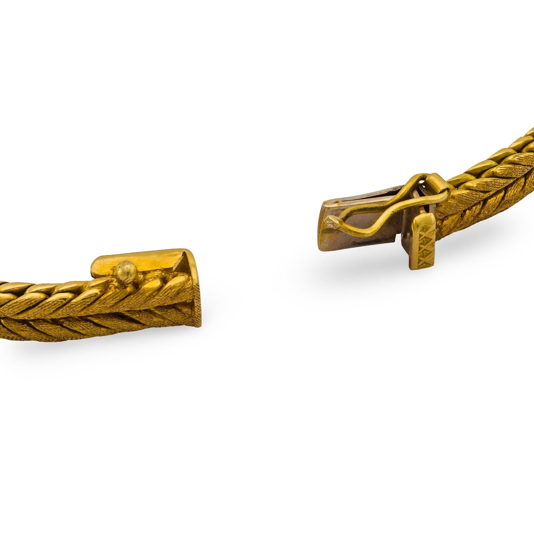 Bracelet vintage en saphir et or jaune 18k Pour femmes en vente