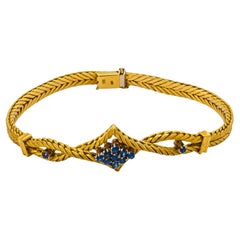 Vintage Saphir 18k Gelbgold-Armband