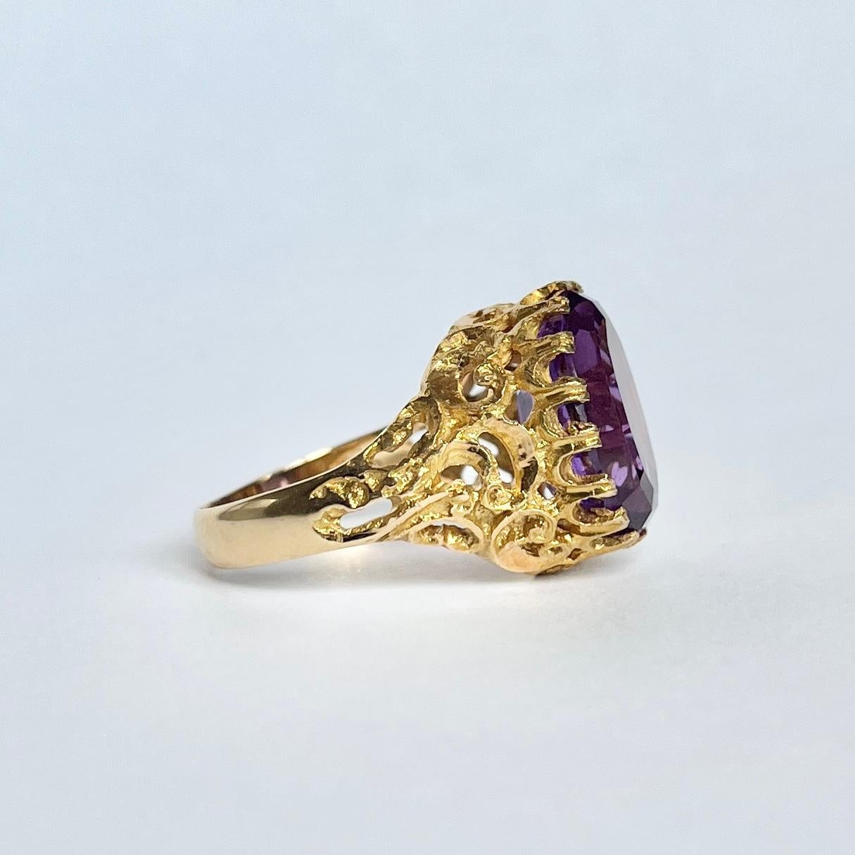 Women's Vintage Sapphire and 18 Carat Cocktail Ring