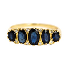 Vintage Sapphire and 9 Carat Gold Ring
