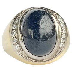Vintage Sapphire and Diamond 18 Carat Cocktail Ring