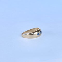 Vintage Sapphire and Diamond 18 Carat Gold Five Stone Band