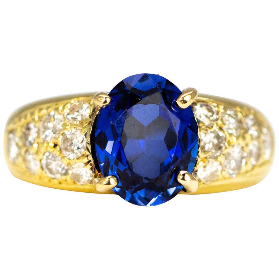 Vintage Sapphire and Diamond 18 Carat Gold Ring at 1stDibs | 18 carat ...