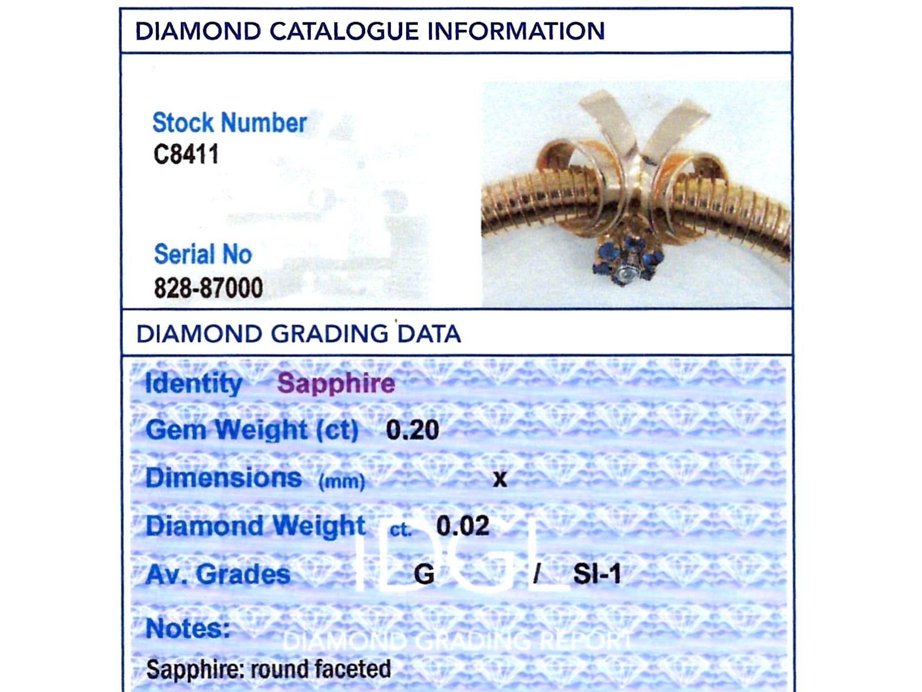 Halskette mit Kragen aus 18 Karat Roségold mit Saphiren und Diamanten im Angebot 4