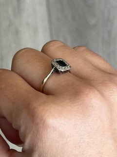 Vintage Sapphire and Diamond 9 Carat Gold Cluster Ring