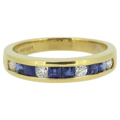 Used Sapphire and Diamond Band Ring