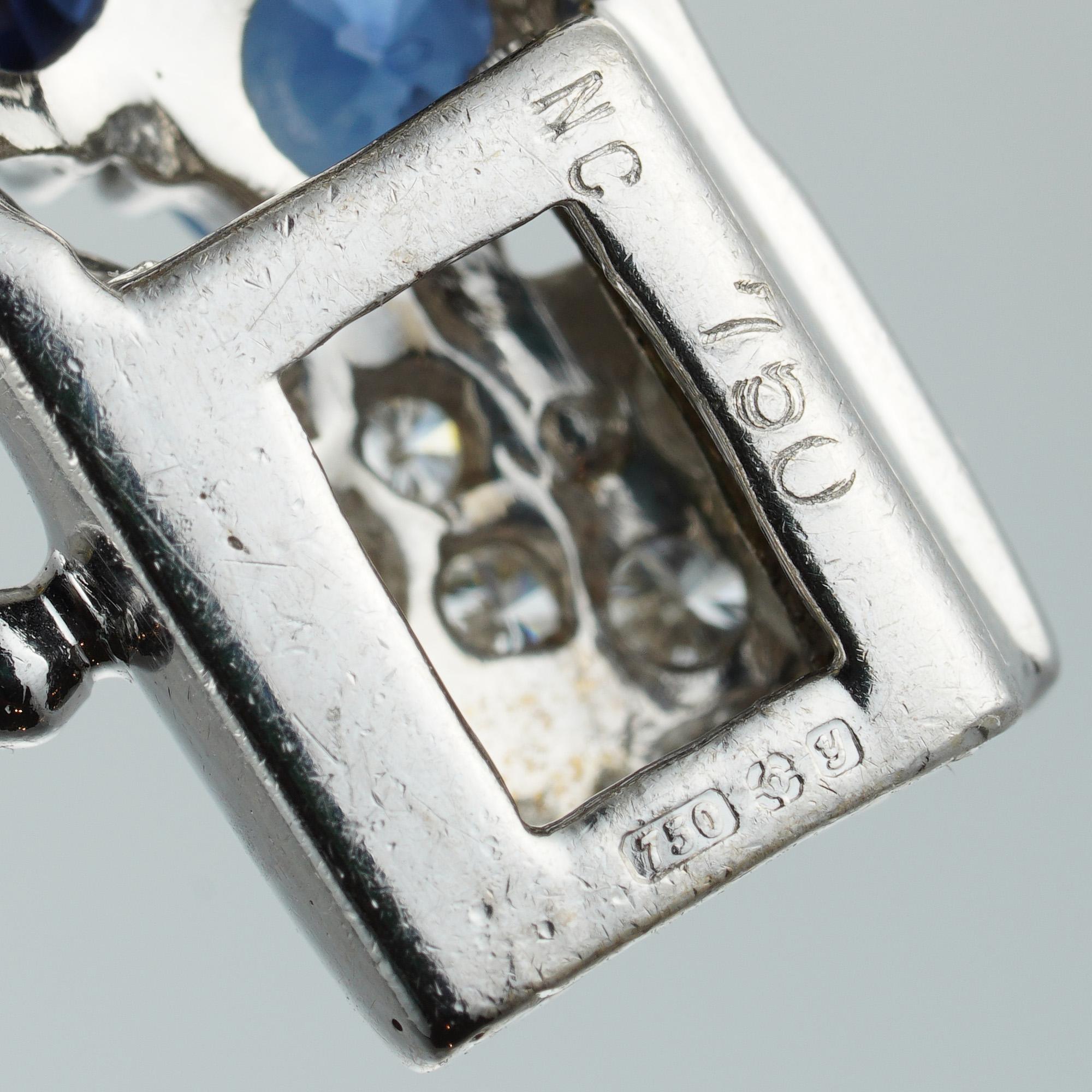 Armband mit Saphiren und Diamanten im Zustand „Gut“ im Angebot in London, GB