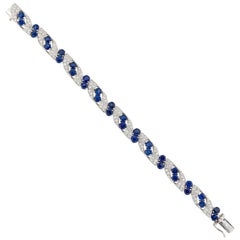 Vintage Sapphire and Diamond Bracelet