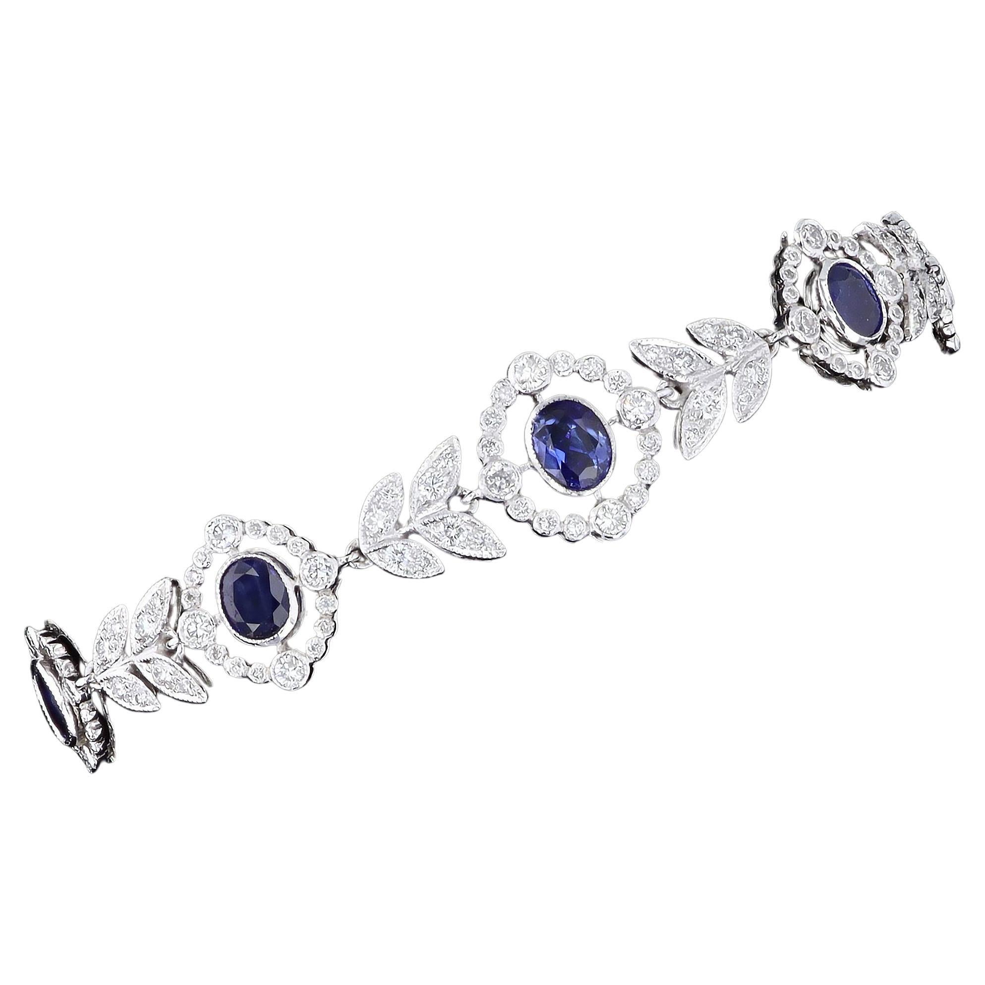 Vintage Sapphire and Diamond Bracelet