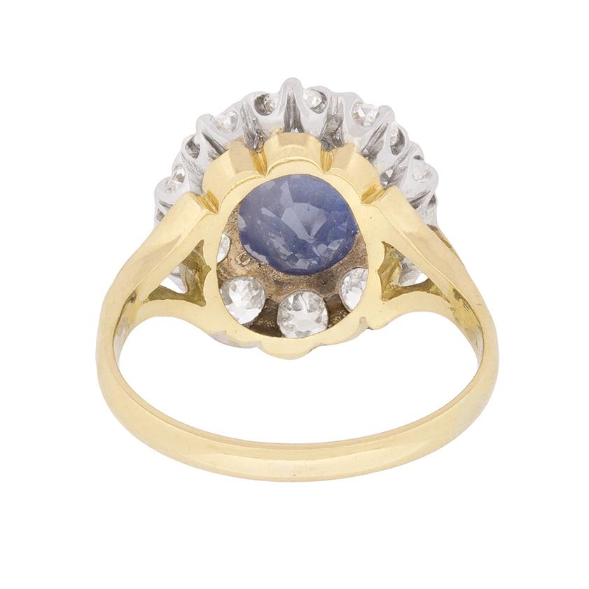 sapphire cluster ring vintage