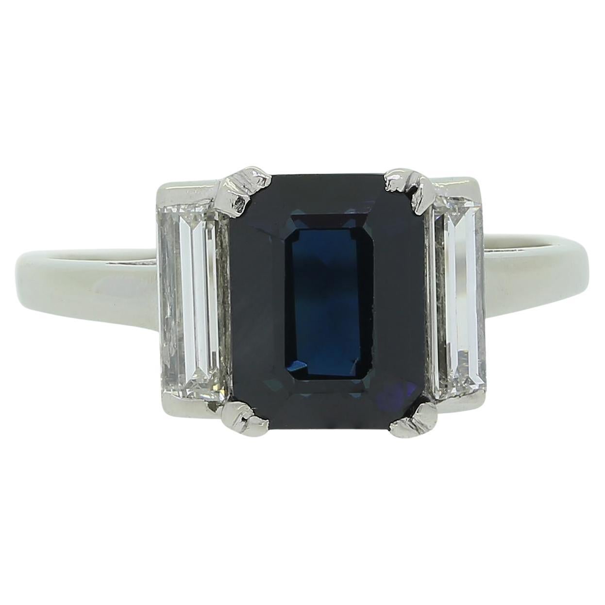 Vintage Sapphire and Diamond Ring