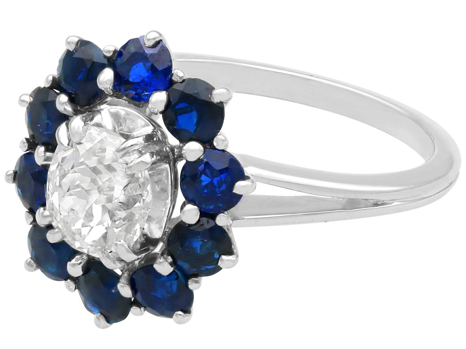 vintage sapphire cluster ring
