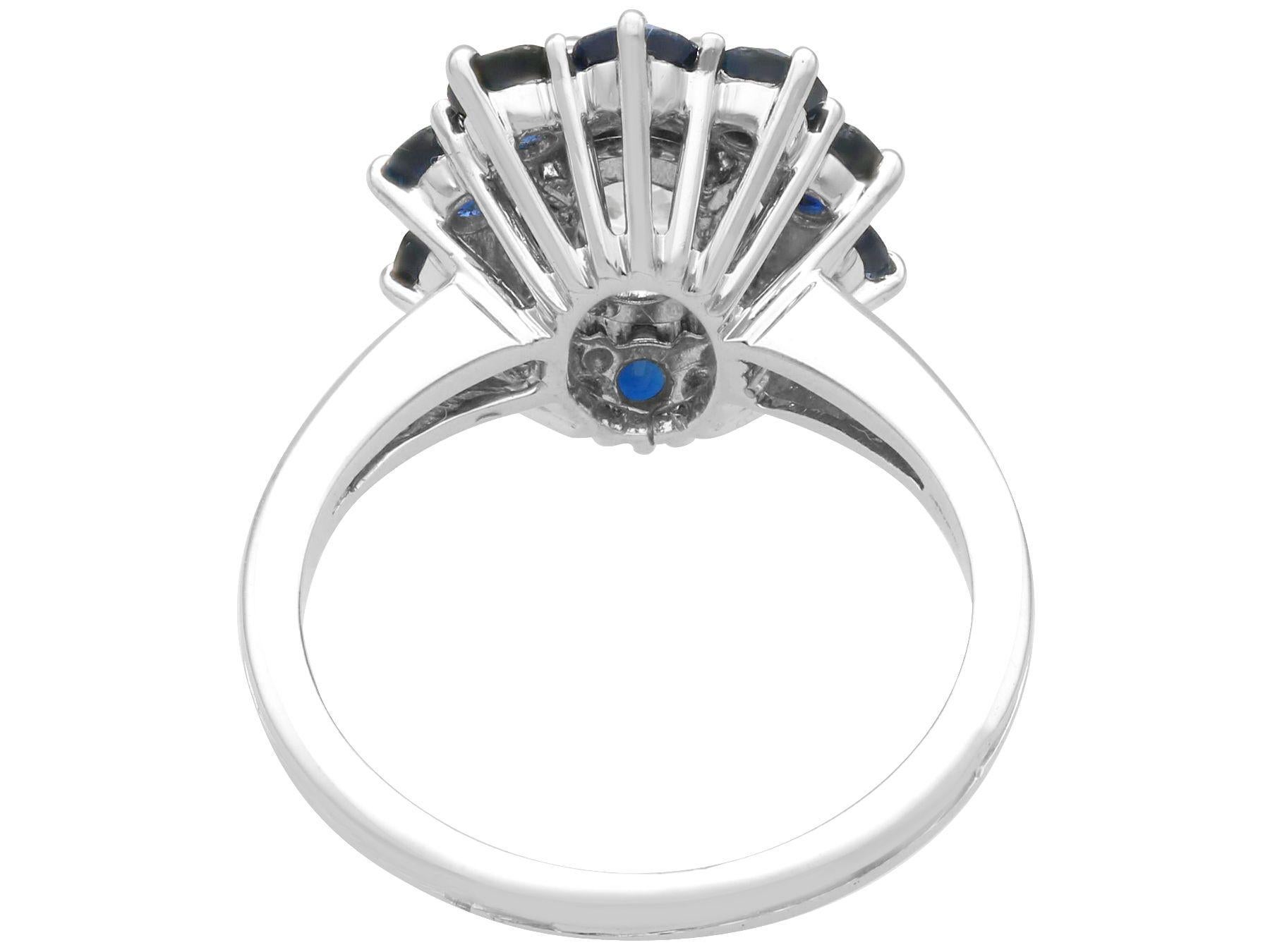 vintage sapphire and diamond cluster ring