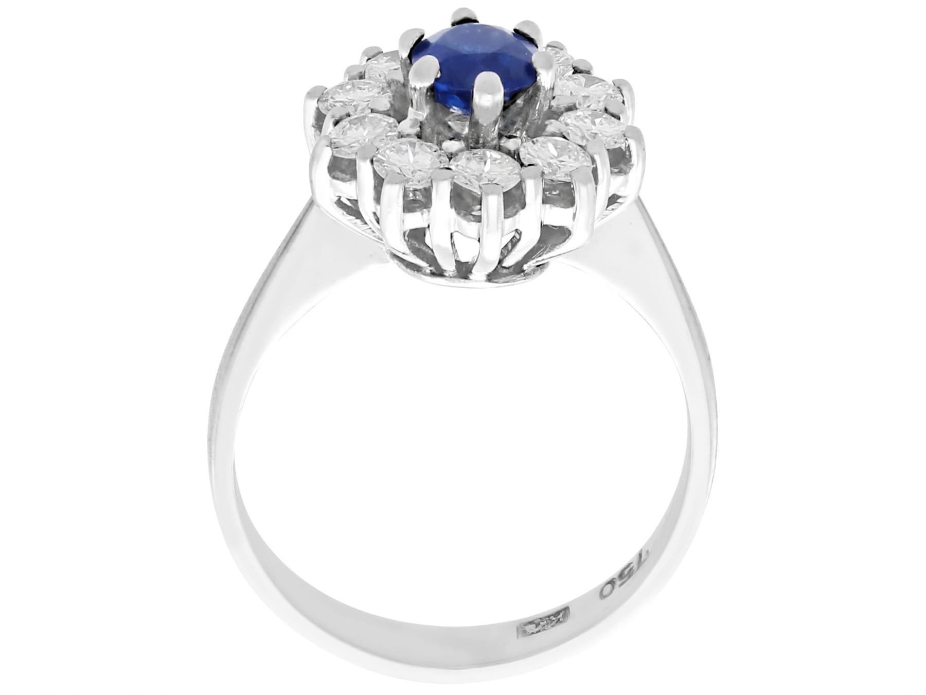 white gold sapphire cluster ring