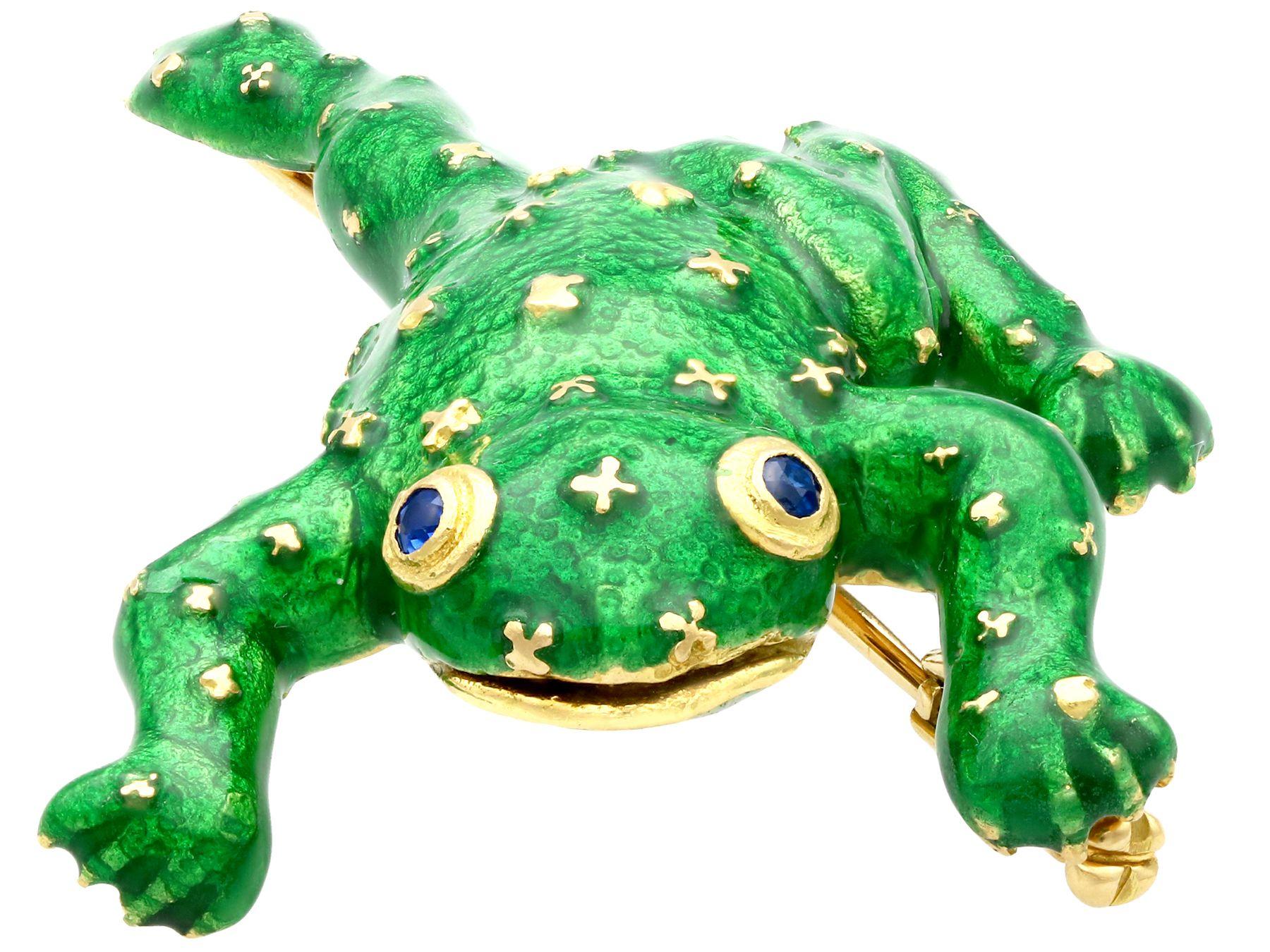 vintage frog brooch