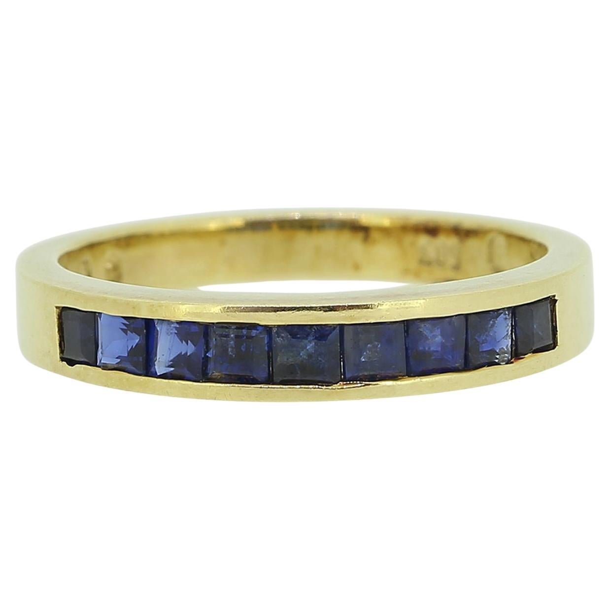 Vintage Sapphire Band Ring For Sale