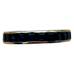 Vintage Sapphire Band Ring in 18K Yellow Gold