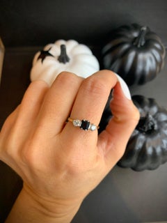 Vintage Sapphire & Diamond 3 Stone Ring