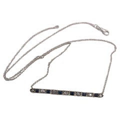 Collier de conversion de barres de saphirs et de diamants en or 14K