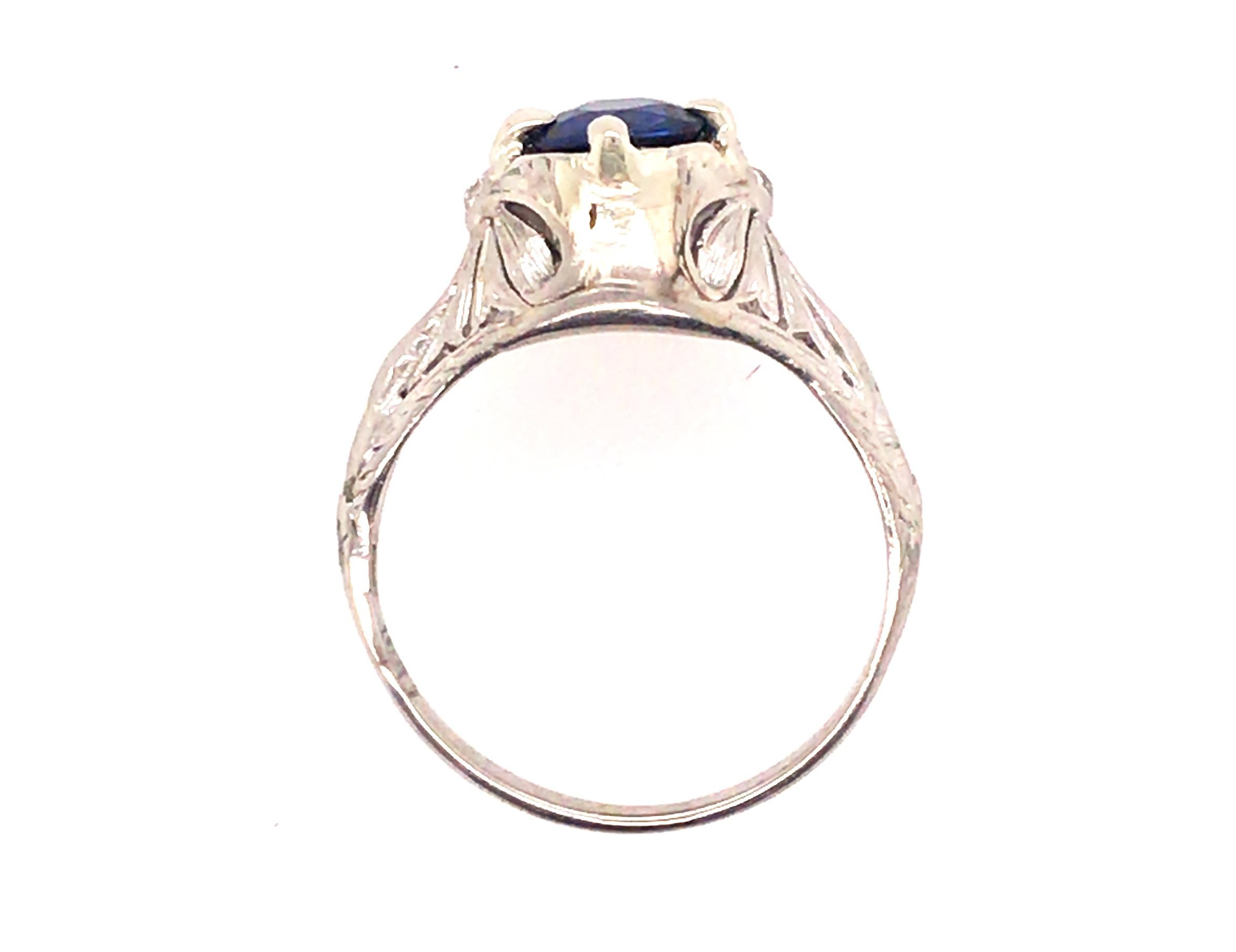 Genuine Original Art Deco Antique from 1930's Sapphire Diamond Engagement Ring 1.14ct Platinum 


Featuring a Stunning 1.10ct Genuine Natural Blue Round Sapphire Center

On Either Side of the Sapphire Center Are Two Genuine Old Mine Cut Natural