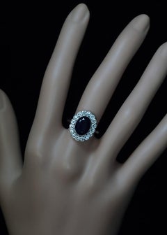 Vintage Sapphire Diamond Engagement Ring