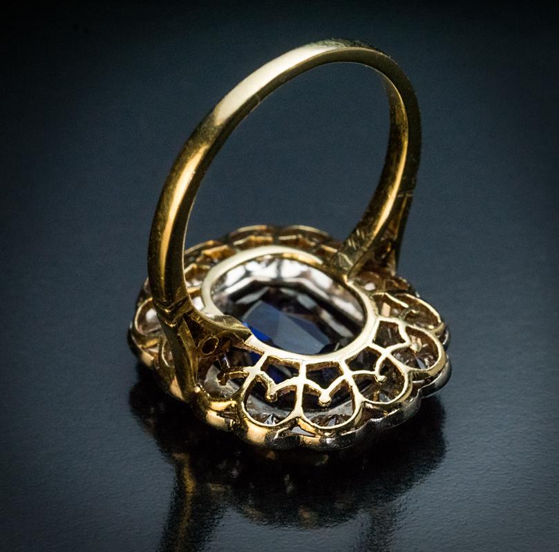 antique sapphire and diamond ring