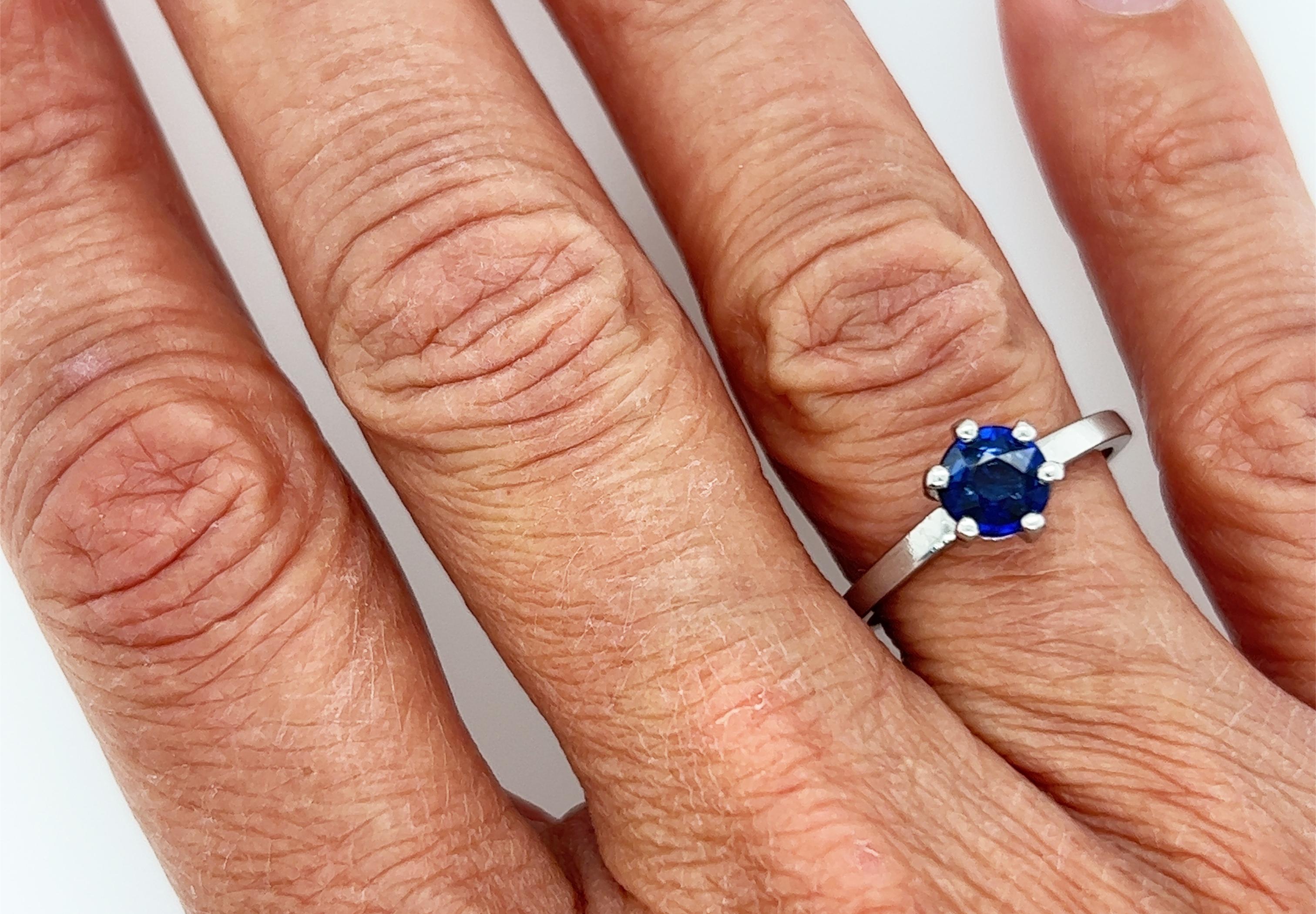 Bague de fiançailles Art déco solitaire en platine 1 carat d'origine 1920 en vente 1