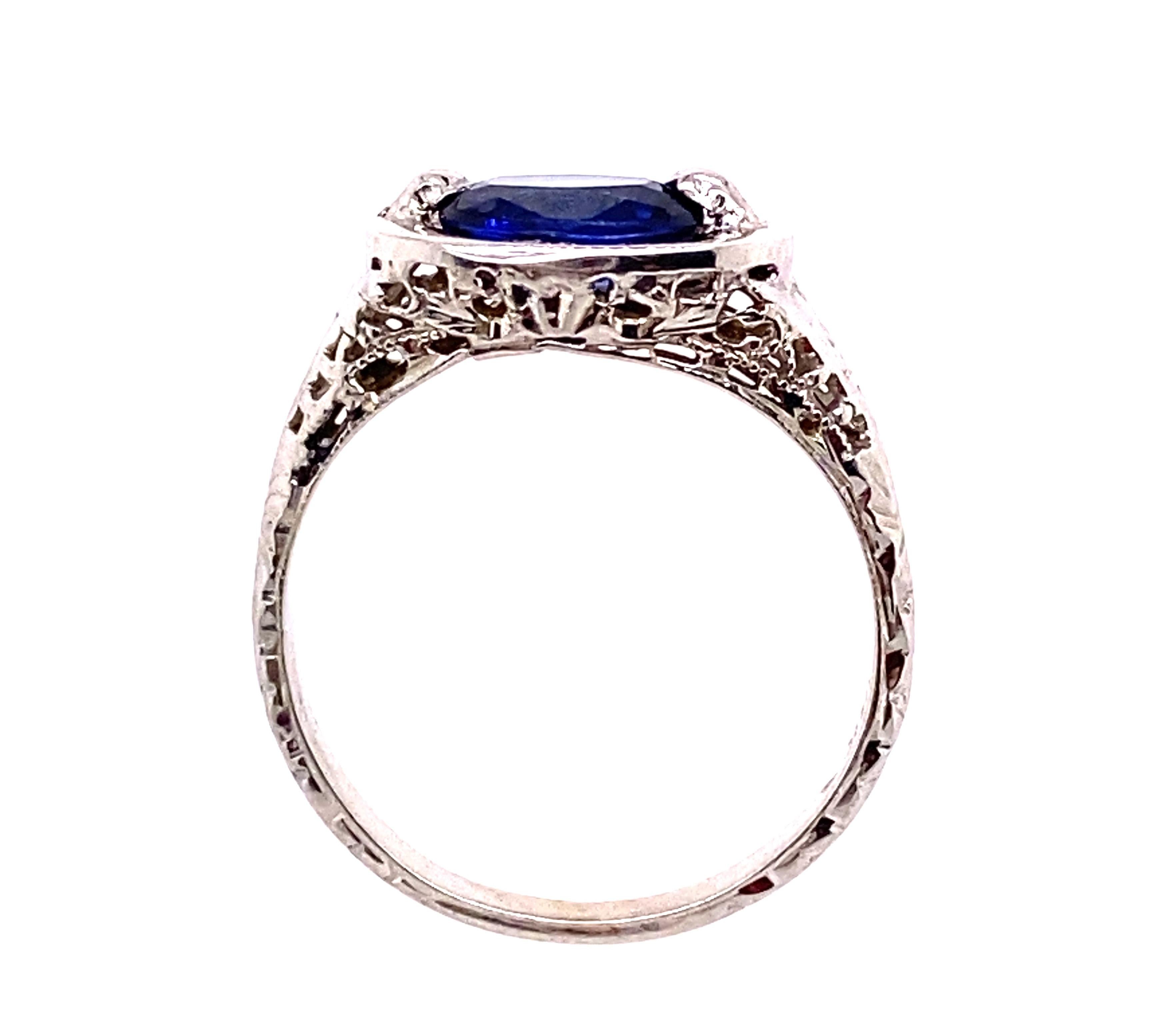 Vintage Sapphire Engagement Solitaire Ring 1.06ct Antique 18K White Gold Art Deco 


Featuring a Gorgeous 1.06ct Genuine Natural Blue Oval Sapphire Center

Vibrant Bold Blue Sapphire

Hand Carved Details Almost All the Way Down the Shank

Delicate
