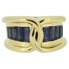 Retro Sapphire Knot Ring