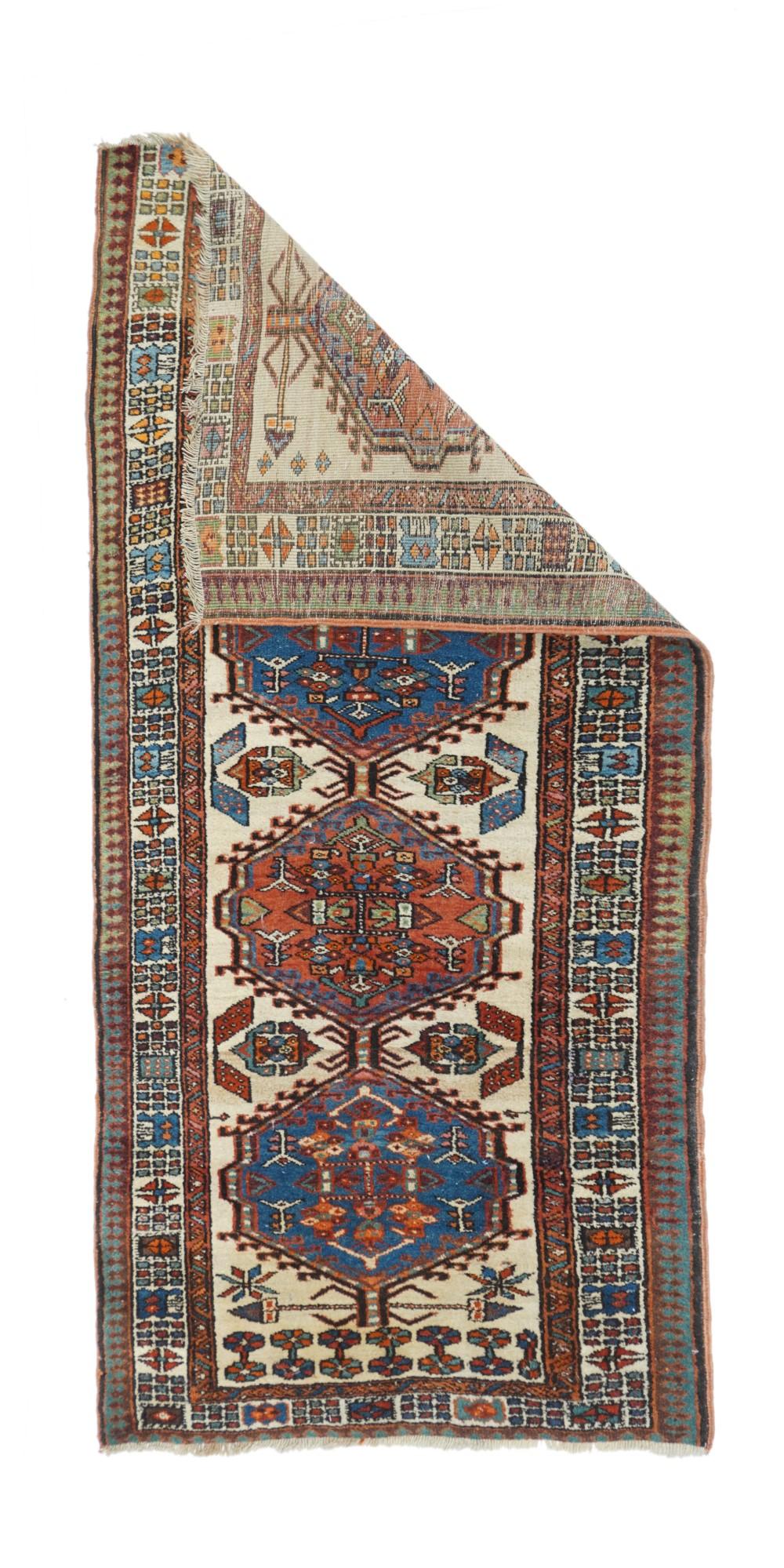 Vintage Sarab rug 3'1'' x 6'7''.