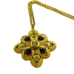 Collana vintage di SARAH COVENTRY con strass d'oro, disegnata in passerella