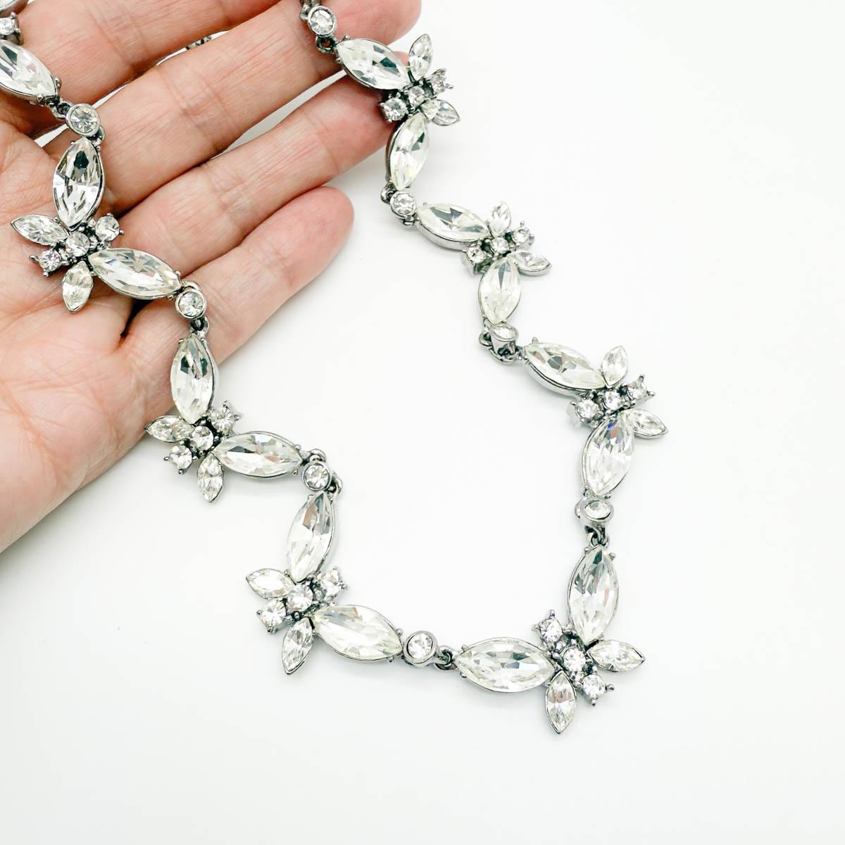 Collana Sardi d'epoca con farfalla Riviere in cristallo anni '80 In condizioni buone in vendita a Wilmslow, GB