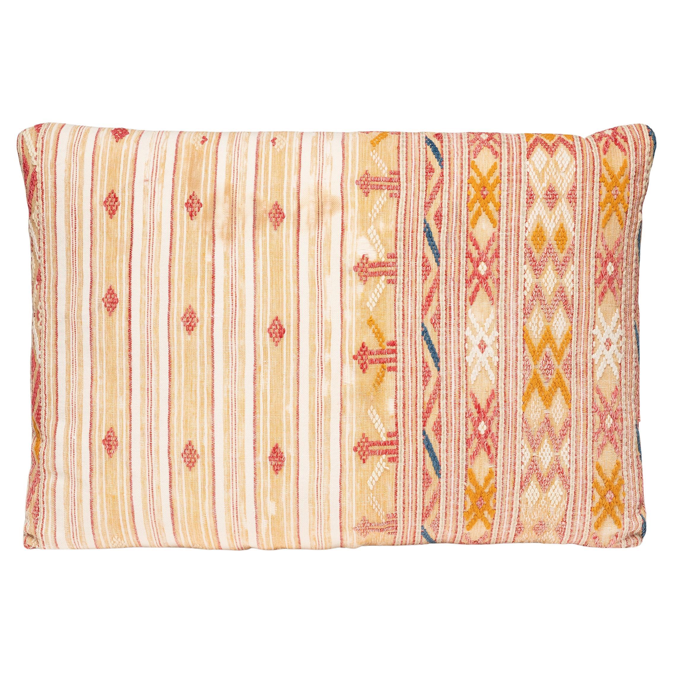 Vintage Sardinian Embroidery Pillow
