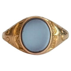 Vintage Sardonyx 15 Carat Gold Signet Ring