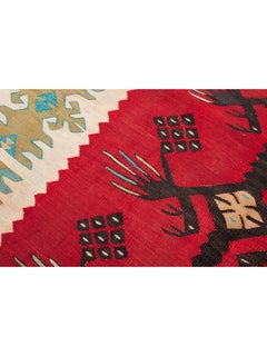 Vintage Sarkoy Kilim Rug, Western Anatolian Turkish Carpet, Balkan Style Unique