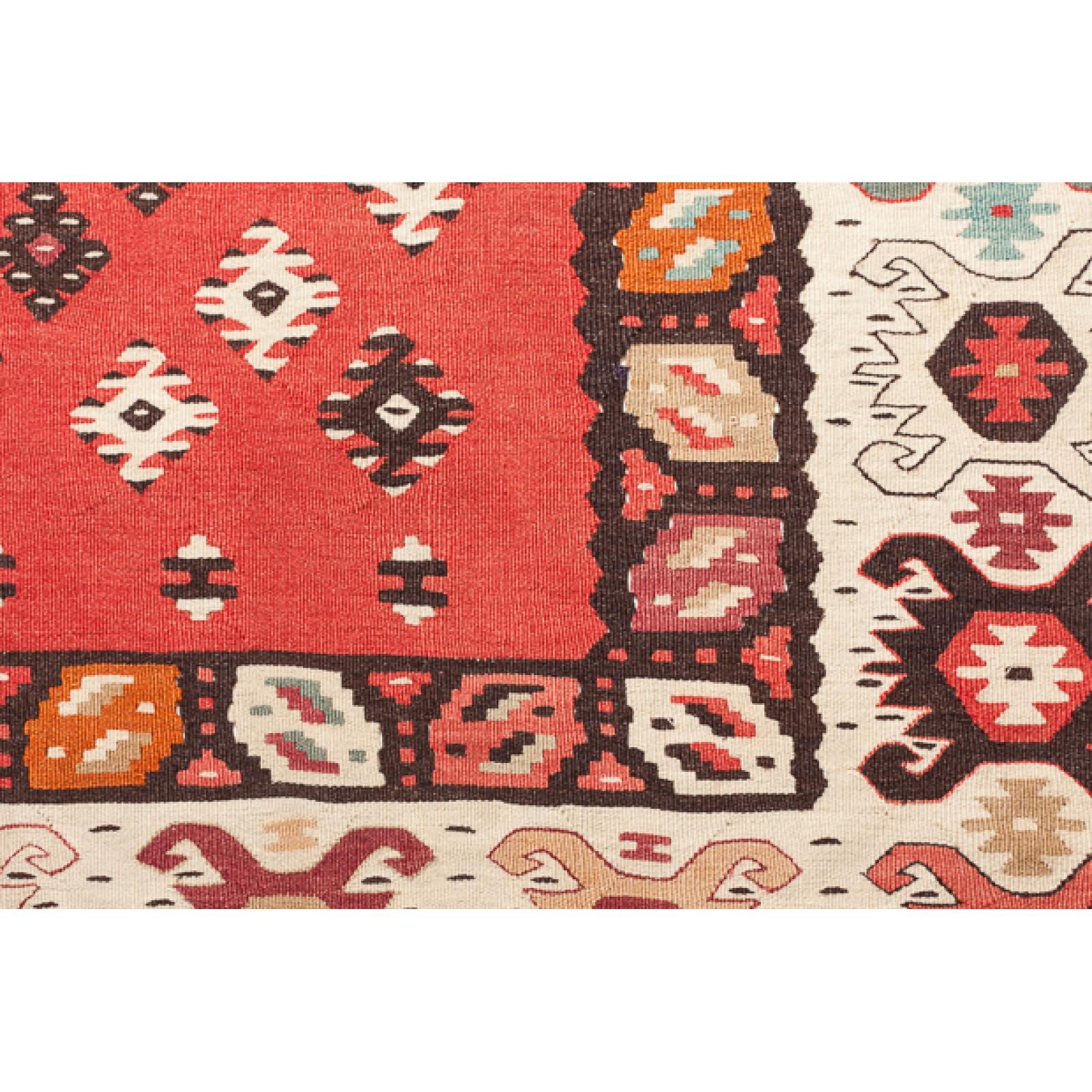 Vegetable Dyed Western Anatolian Turkish Carpet, Balkan Style Unique For Sale