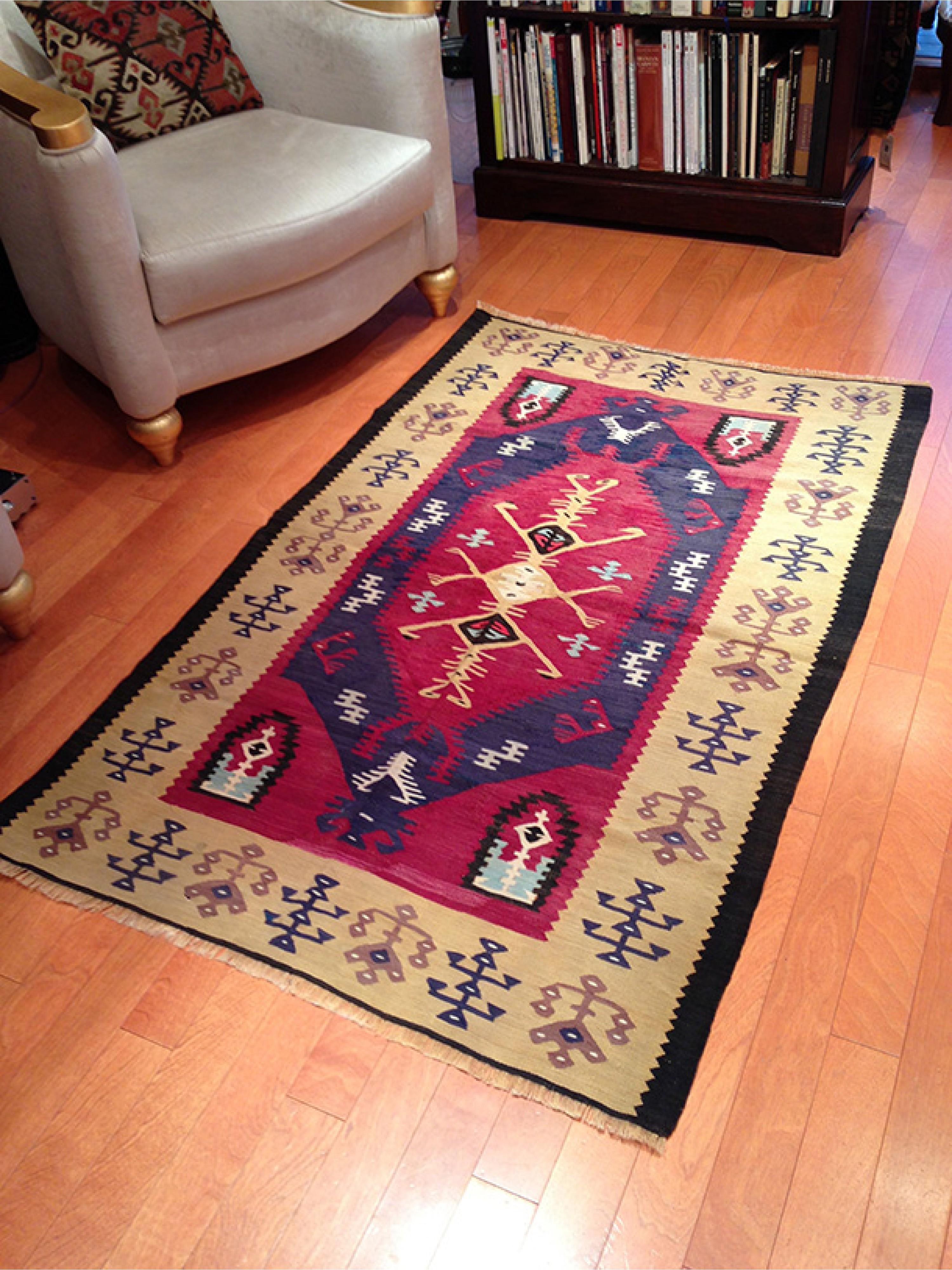 Tapis Kilim Sarkoy, Tapis turc d'Anatolie occidentale, Style Balkan Unique Abîmé - En vente à Tokyo, JP