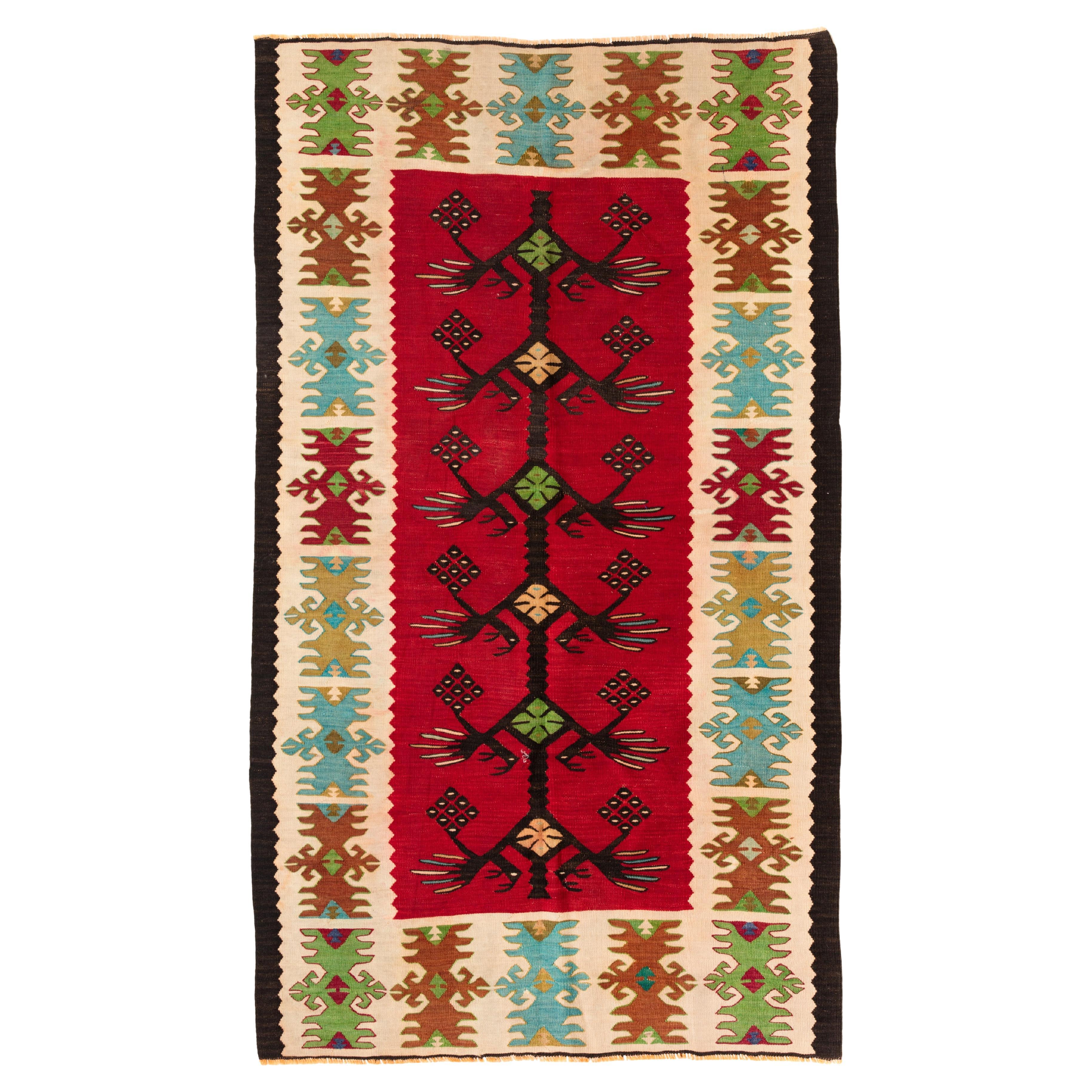 Tapis Kilim Sarkoy, Tapis turc d'Anatolie occidentale, Style Balkan Unique