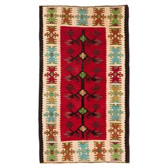Alfombra Kilim Vintage Sarkoy, Alfombra Turca de Anatolia Occidental, Estilo Balcánico Único