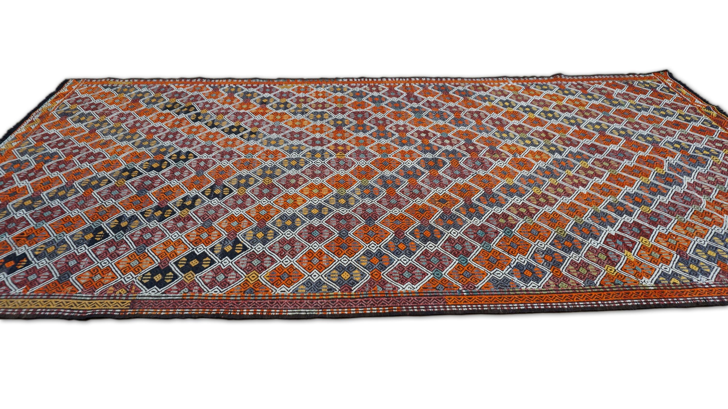 Vintage Şarköy Wolle Kelim  5'1''x10'2'' (20. Jahrhundert) im Angebot