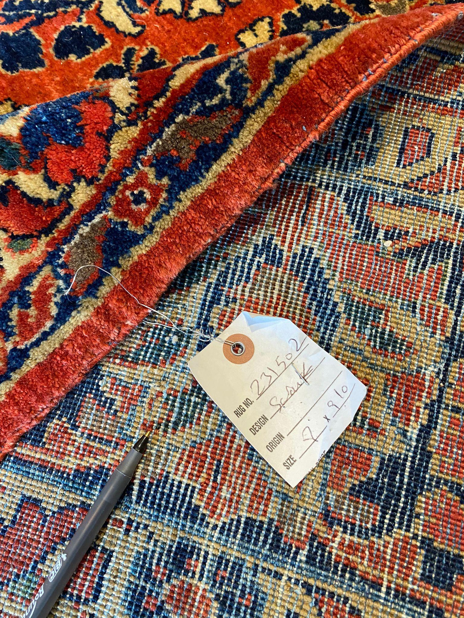 The Vintage Sarouk Rug, with its size measuring 8'1