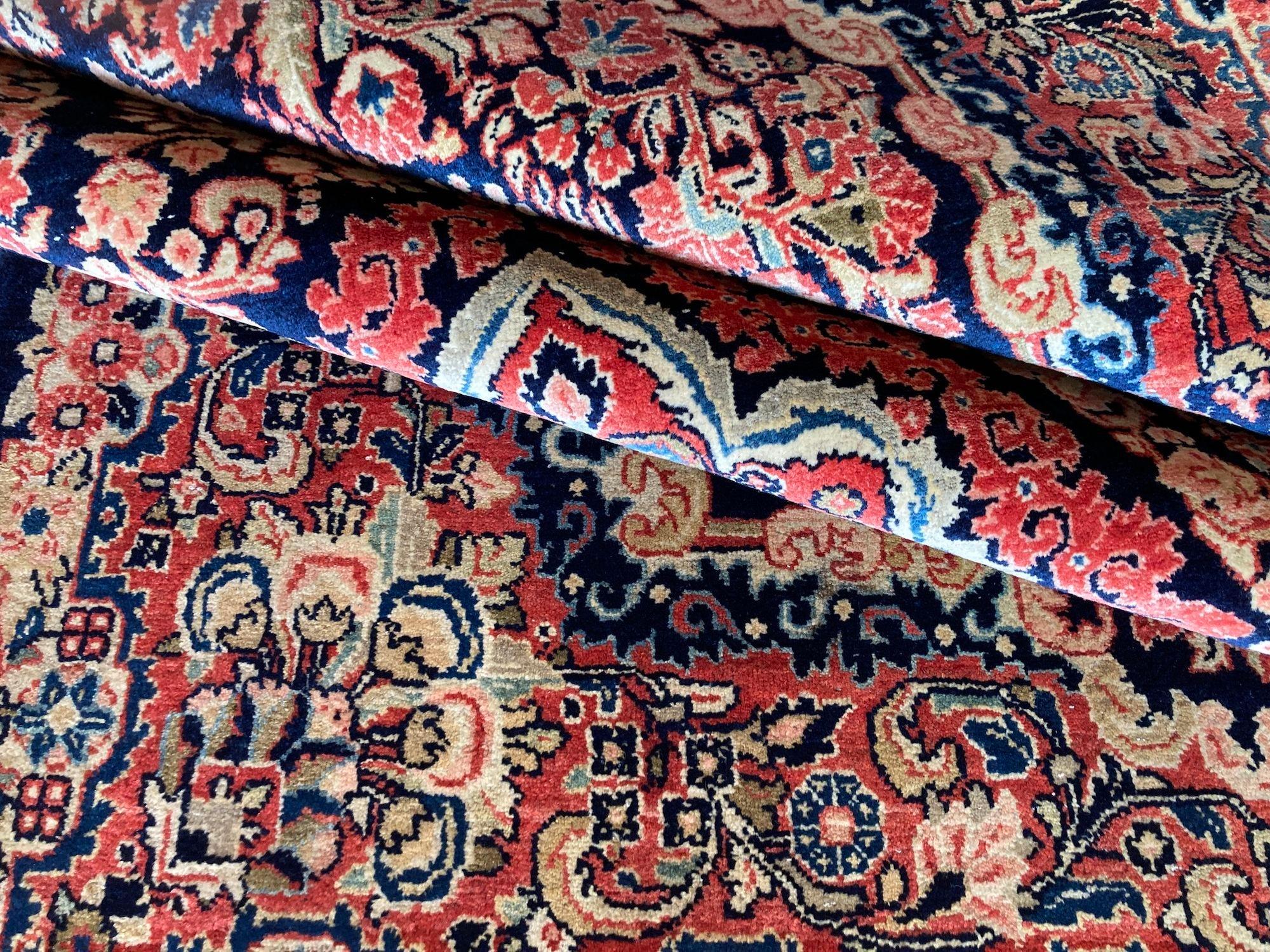 Sarouk-Teppich im Vintage-Stil, 2,06 m x 1,35 m im Angebot 7