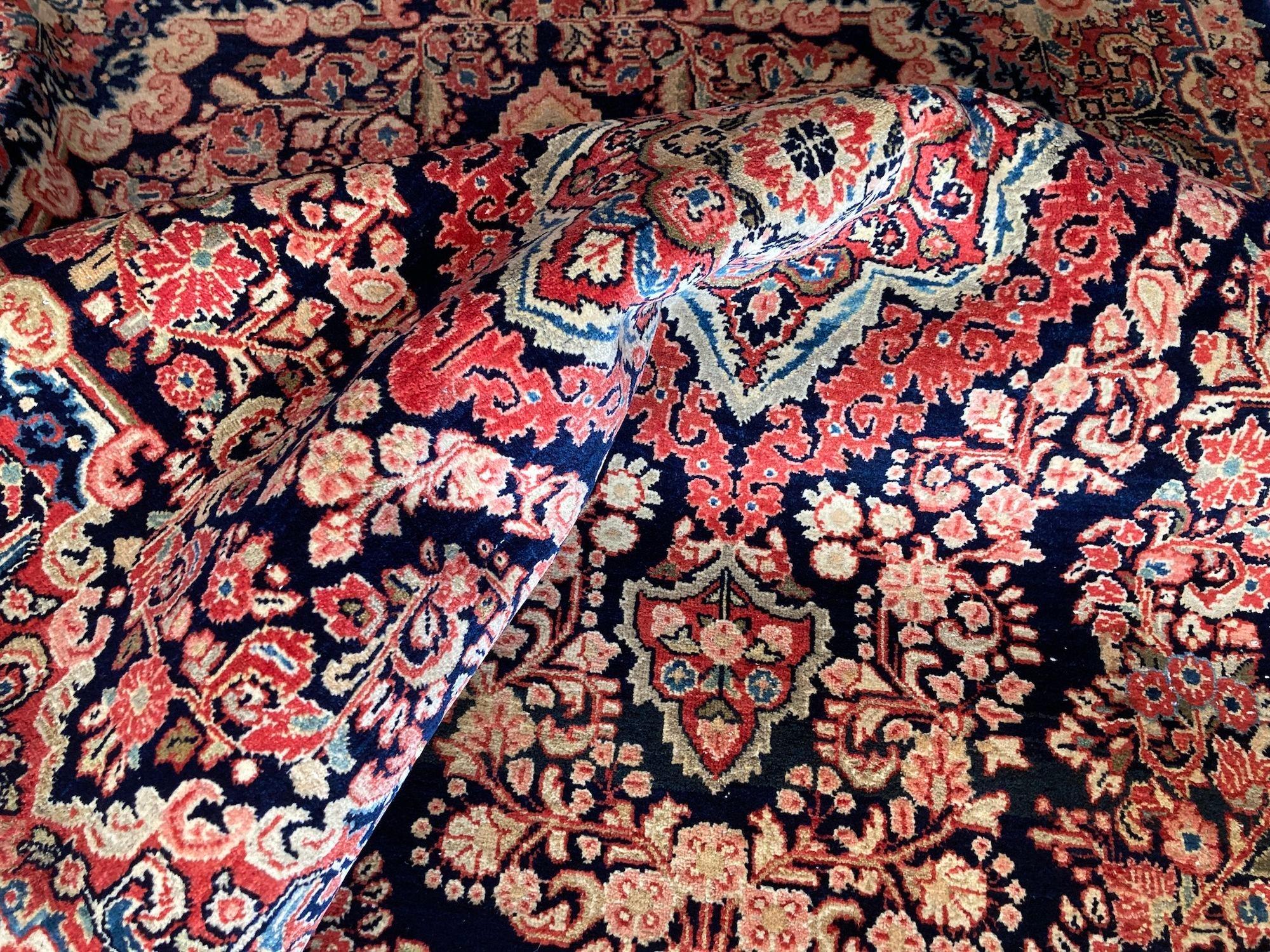 Sarouk-Teppich im Vintage-Stil, 2,06 m x 1,35 m im Angebot 8