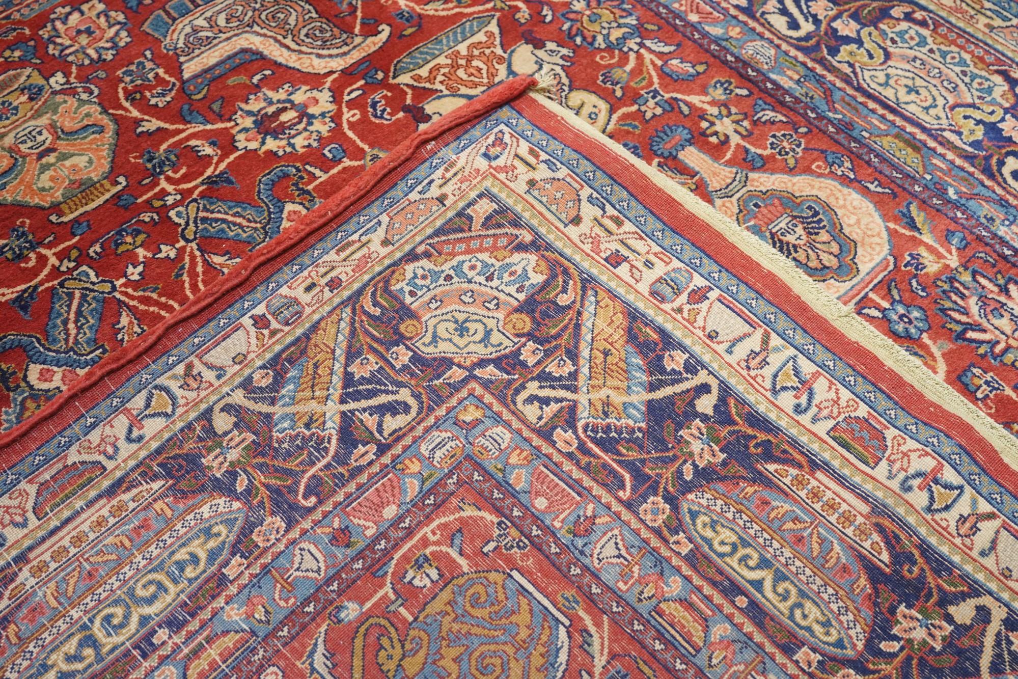 Fine tapis persan ancien Sarouk 6'11'' x 10'11'' en vente 5