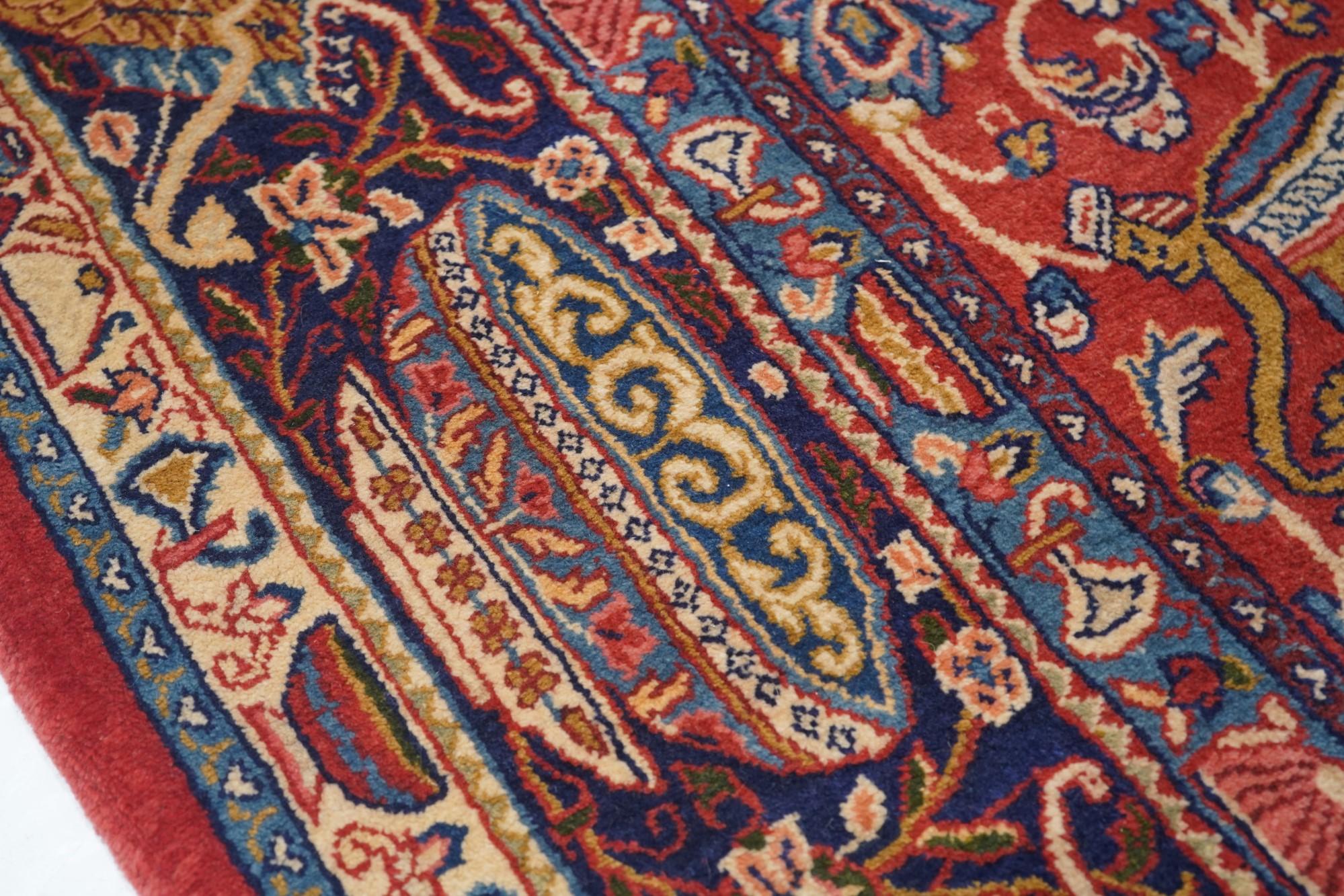 Début du 20ème siècle Fine tapis persan ancien Sarouk 6'11'' x 10'11'' en vente