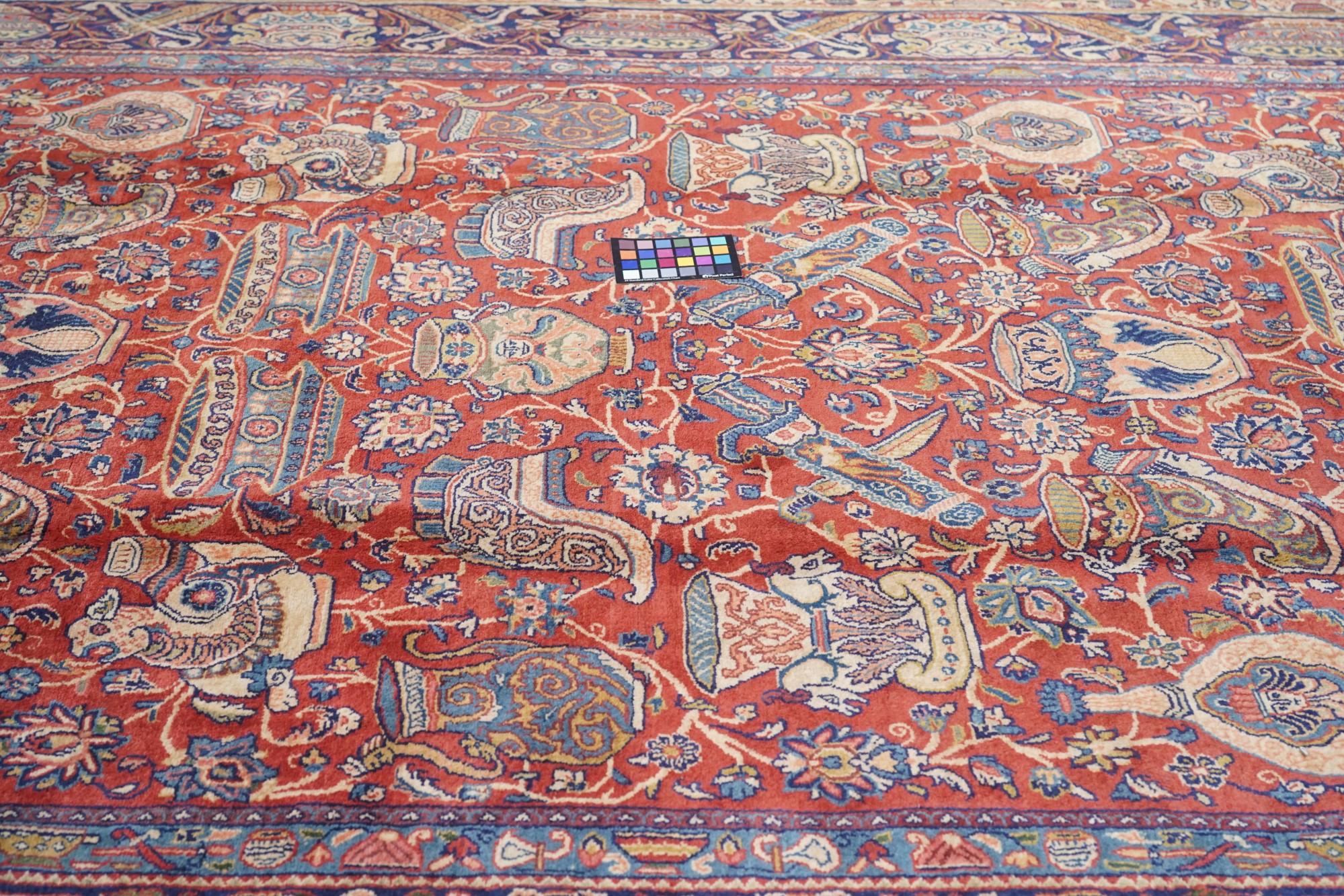 Fine tapis persan ancien Sarouk 6'11'' x 10'11'' en vente 3