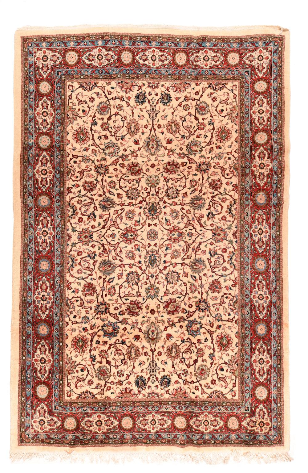 Sarouk-Teppich im Vintage-Stil 7'2'' x 11'0'' im Zustand „Gut“ im Angebot in New York, NY