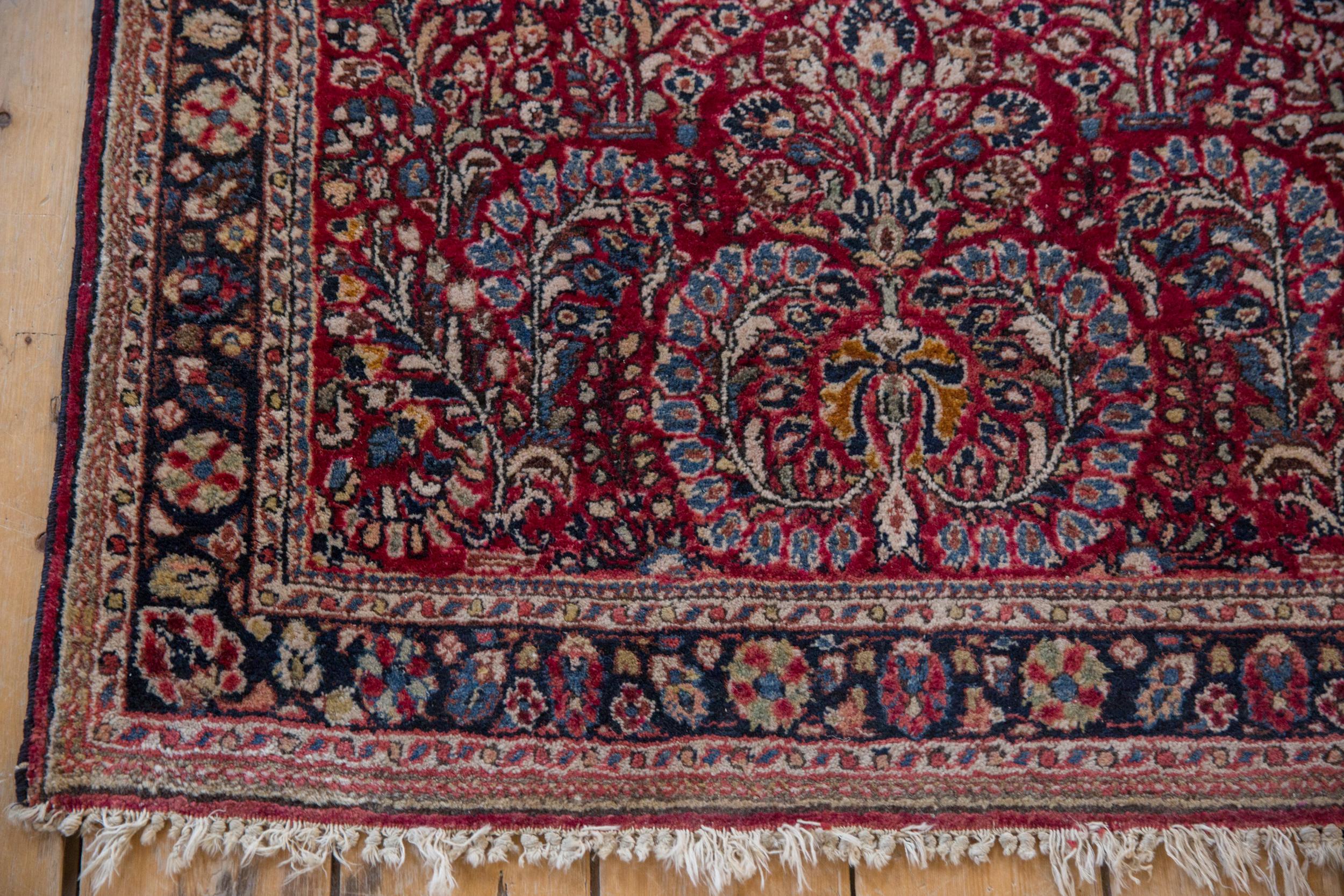 Hand-Knotted Vintage Sarouk Rug For Sale