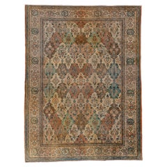 Sarouk im Vintage-Stil mit farbenfrohem Kartuschendesign