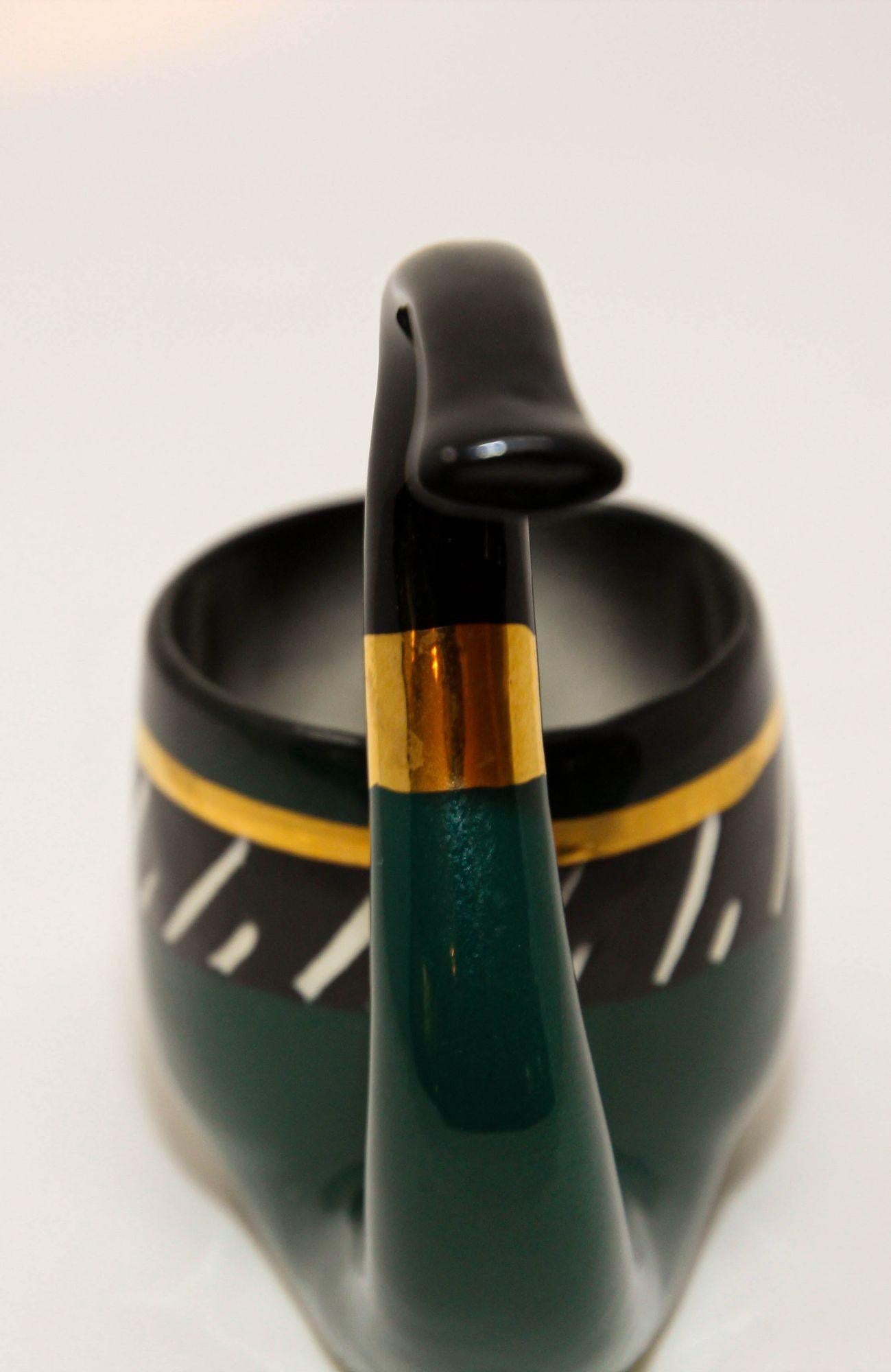 Hand-Crafted Vintage Sascha Brastoff Midcentury Ceramic Pipe Shaped Ashtray For Sale